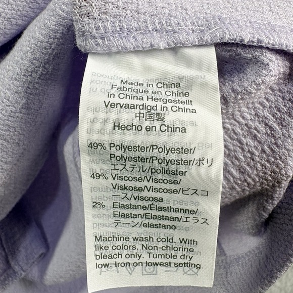 Madewell Texture & Thread Wrap Dress Women's S Lavender Textured Knit - Picture 9 of 10